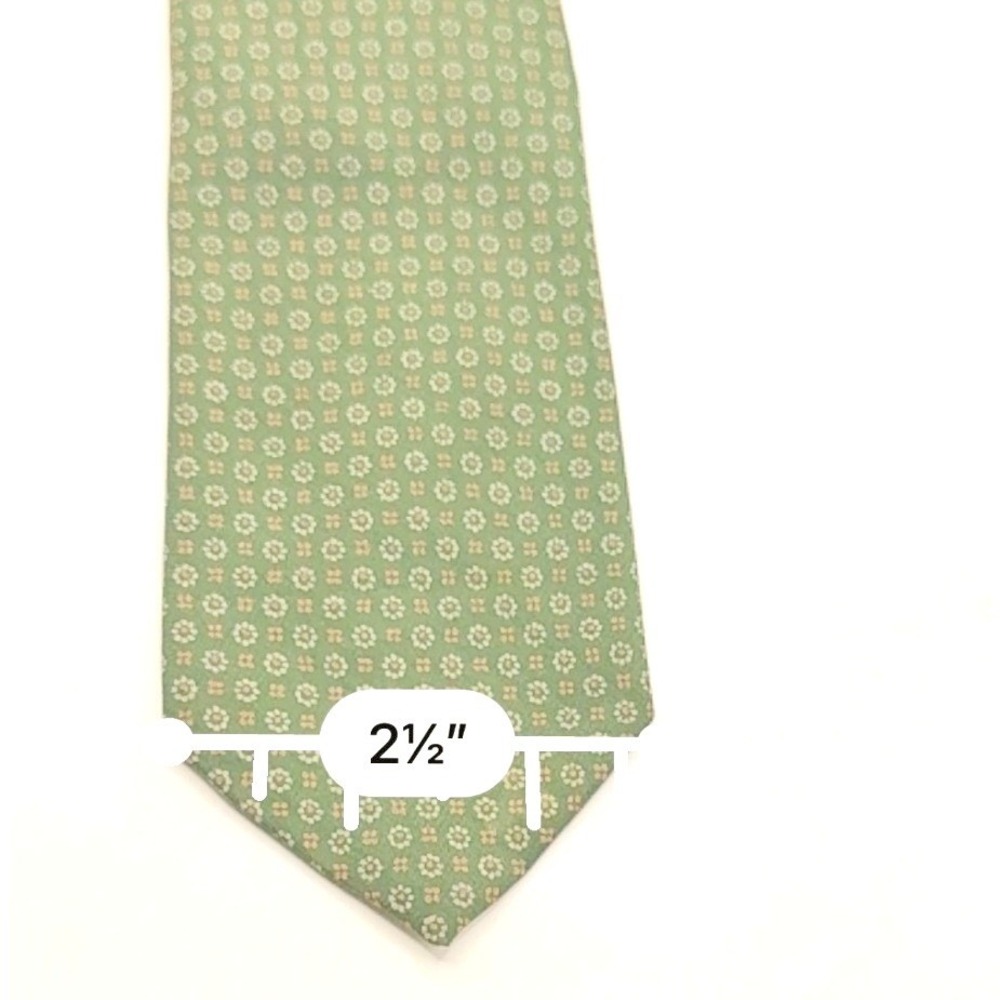 Polo Ralph Lauren Silk Floral Necktie Green Classic Business Career 2.5 X 57 - Picture 4 of 5